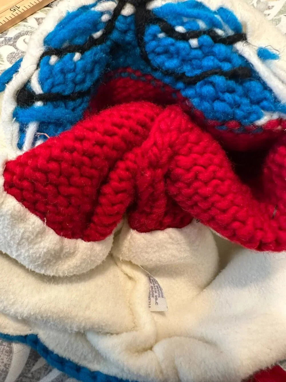 Adorable Artisan Papa Smurf Beanie with Earflaps & Beard!